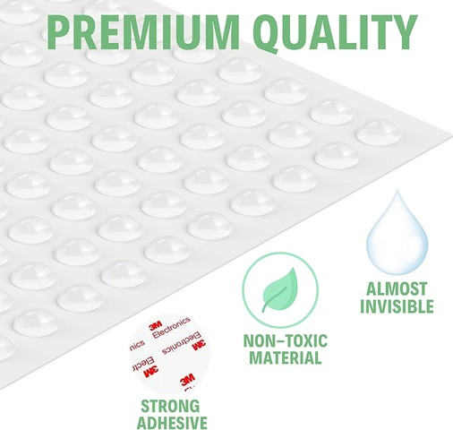 Set 50 miếng đệm cách âm giảm chấn làm bằng cao su cho cửa tủ/ ngăn kéo/ đồ thủy tinh