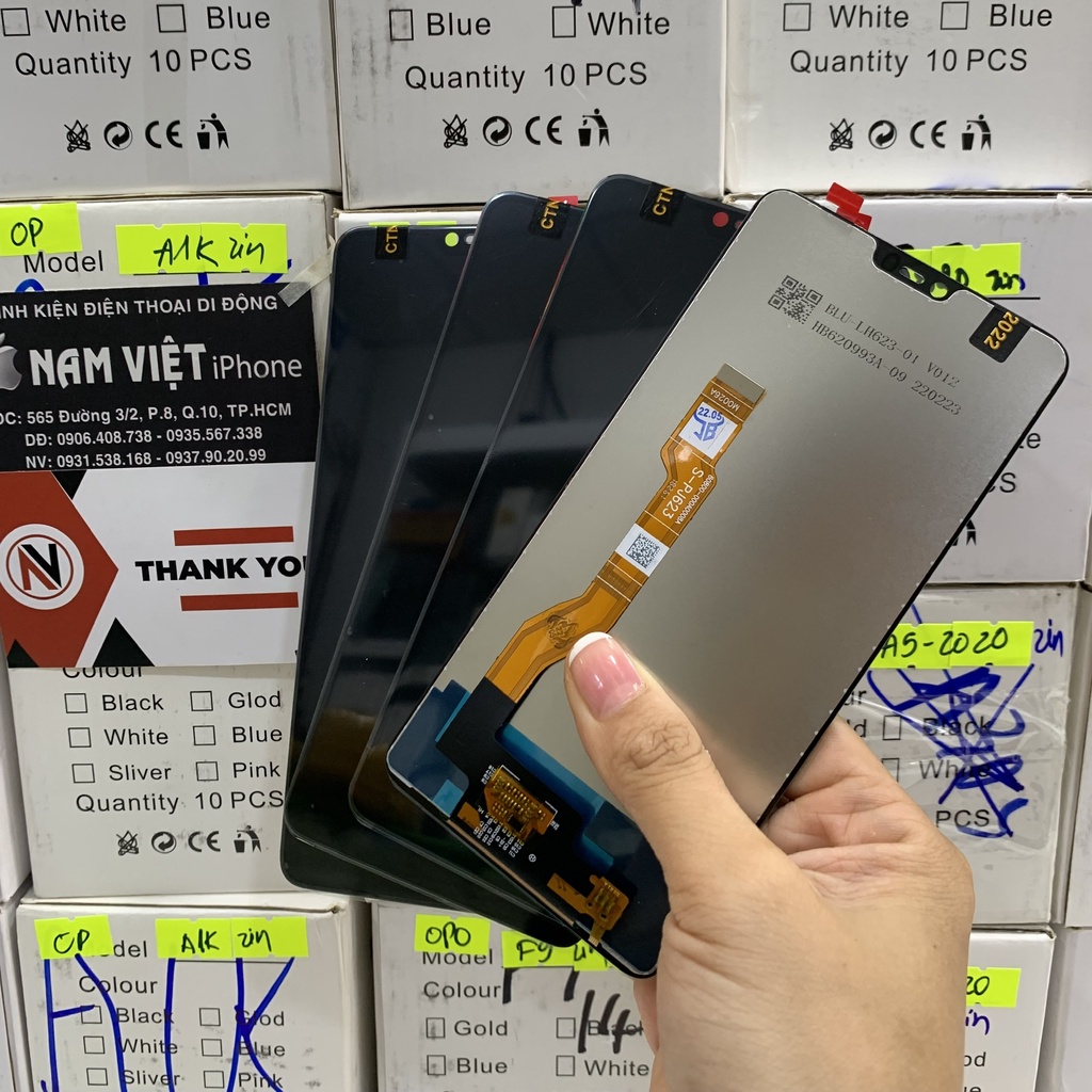 MÀN HINH OPPO F7 / OPPO A3 ZIN NEW Full Bộ , Bao test cảm ứng 1 tháng