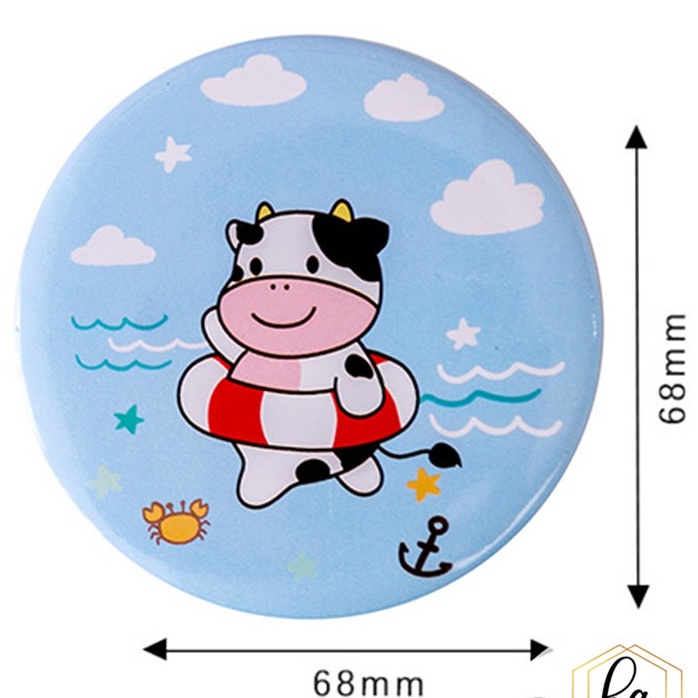 Gương mini đáng yêu Hàn Quốc bỏ túi - Gương tròn soi nhỏ cầm tay di động họa tiết xinh xắn