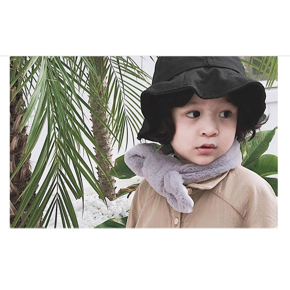 Khăn lông thỏ trẻ em thắt nơ