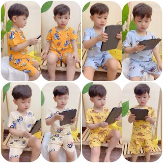 COMBO 3 BỘ- Đồ bộ lanh lụa cho bé trai