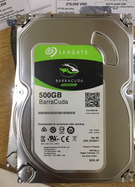Ổ CỨNG HDD SEAGATE BARRACUDA 500GB - Bảo hành 12 tháng 1 đổi 1 | BigBuy360 - bigbuy360.vn