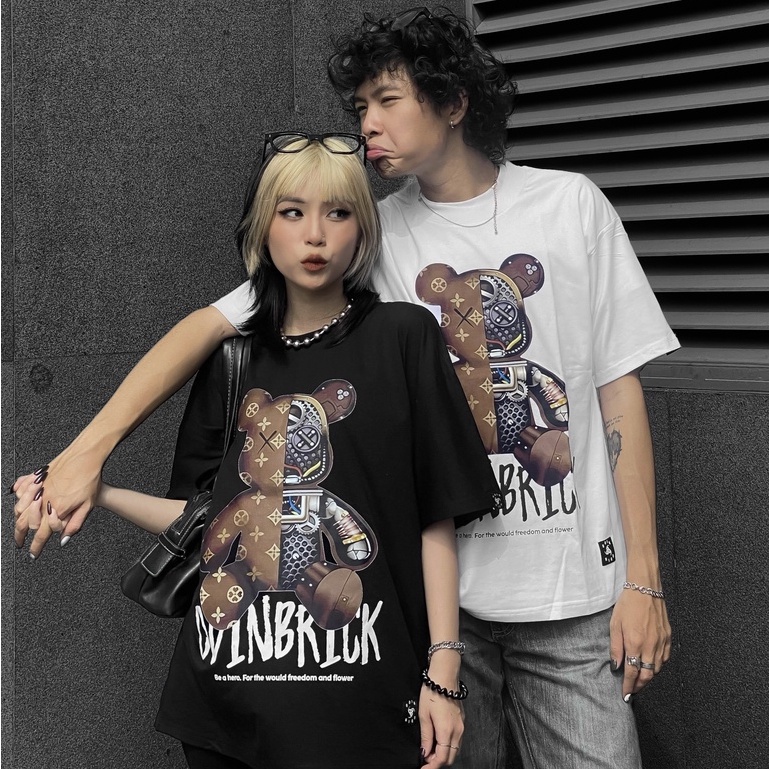 ÁO THUN MACHINE BEAR, Áo phông unisex form rộng 100% cotton 2 chiều, Local Brand ODIN CLUB