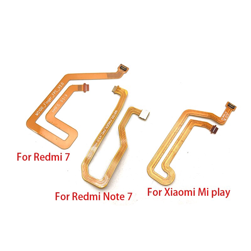 Home Button Fingerprint Touch Id Sensor Connector Flex Cable For Xiaomi Redmi 7 / Redmi Note 7 / Mi Play