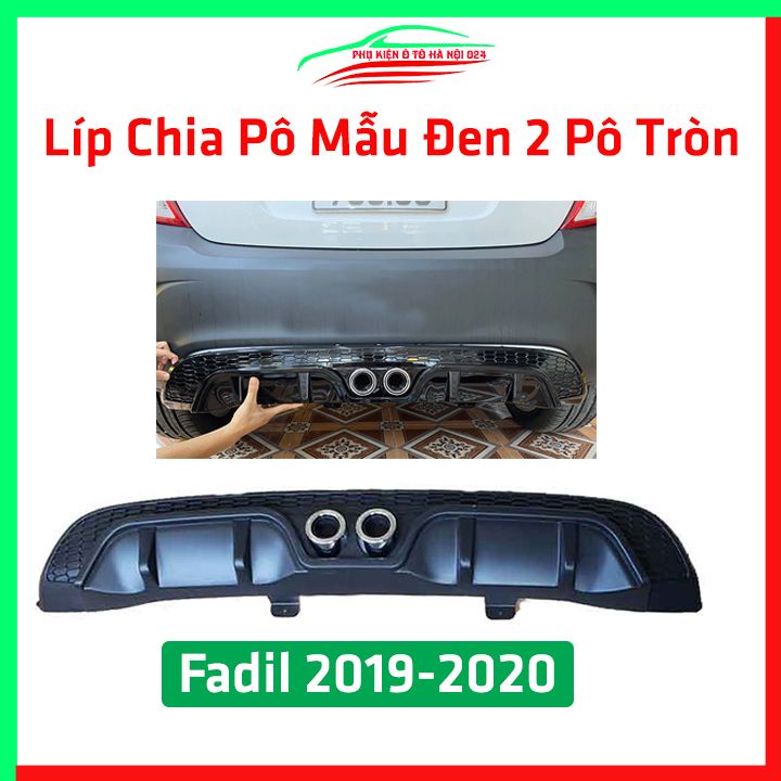 Lippo, líp chia pô ô tô Fadil 2019-2022 đen 2 pô tròn chuẩn form xe thể thao