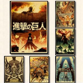 Poster Phim Attack on Titan Trang Trí Nội Thất