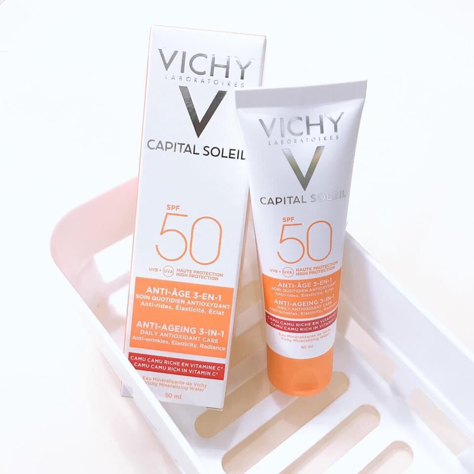 Kem chống nắng Vichy Capital Soleil Anti Ageing Cải Thiện Các Dấu Hiệu Lão Hóa SPF 50 50ml