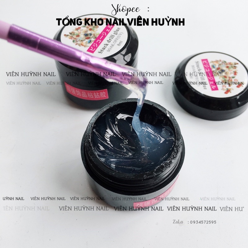 Gel đính đá nail , gel gắn charm , đính phụ kiện làm móng siêu chắc 8ml