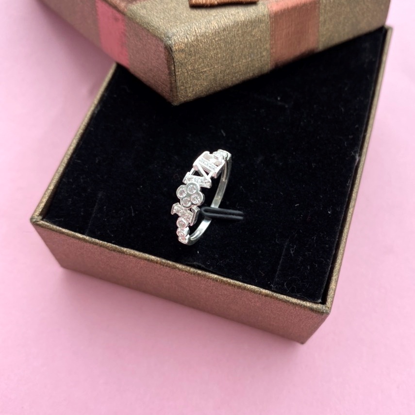 Nhẫn nữ bạc ta mặt chữ LOVE. Nhẫn bạc nữ thời trang cá tính