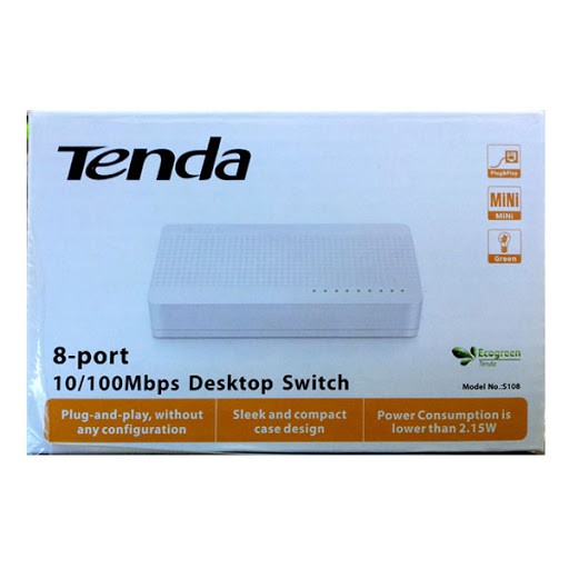 [Hot] Switch 8 cổng tenda s108 và 5 cổng s105 - bộ chia mạng 8 port và 5 port