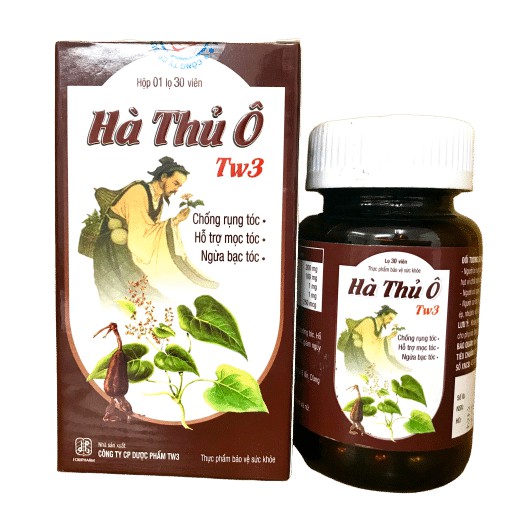 Hà Thủ Ô TW3 - hỗ trợ làm đen tóc và giảm lượng tóc gãy rụng, giảm nguy cơ tóc bạc sớm