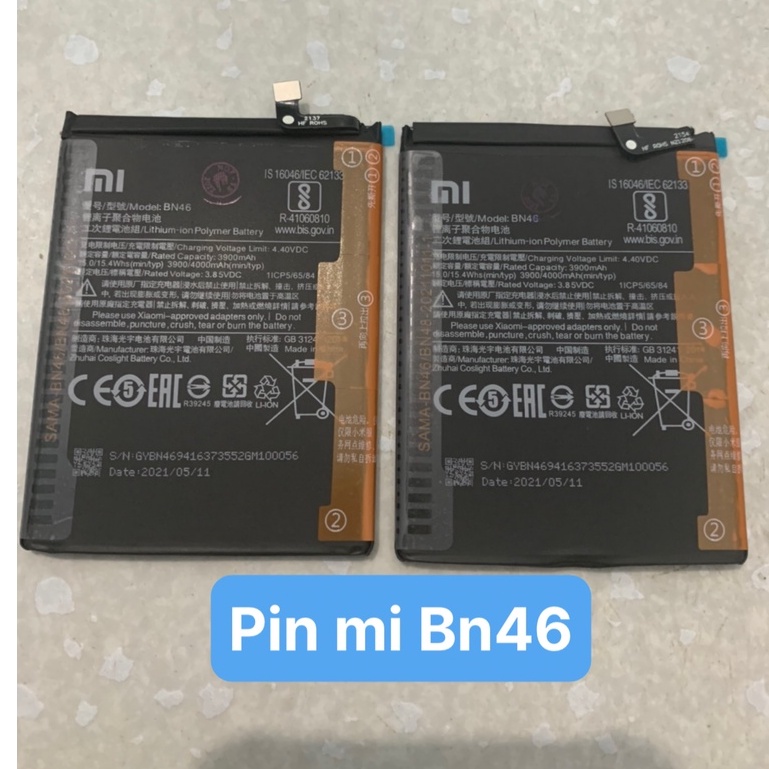 Pin chính hãng Xiaomi redmi 7 , redmi note 8 , BN46 3900 / 4000mAh / Có bảo hành