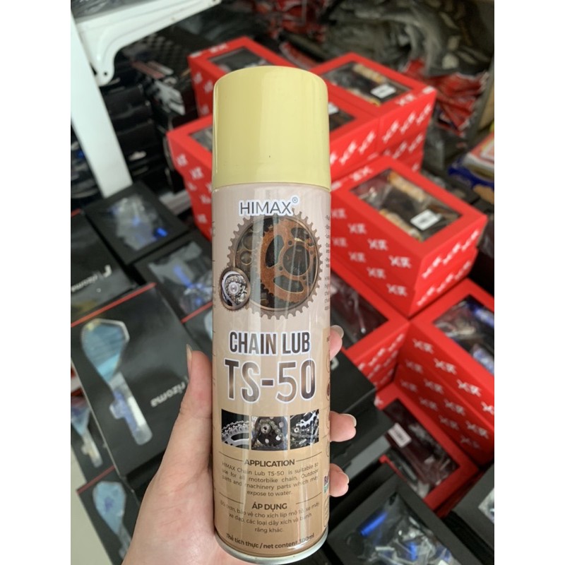 Chai xịt bôi trơn bôi trơn, bảo dưỡng sên xích Exciter / Winner / Xe PKL sên phốt cao su TS 50 (300ml)