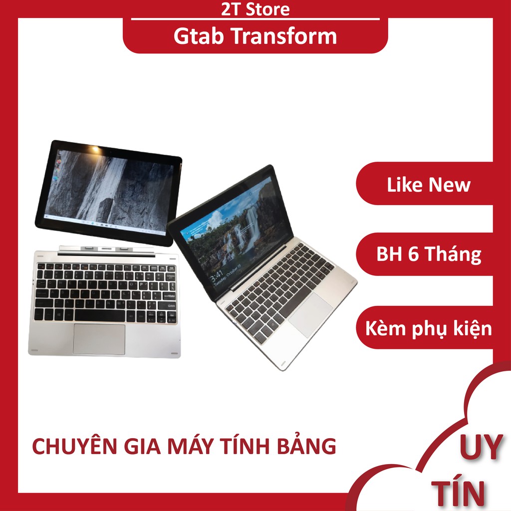 Laptop 2 trong 1 Gtab Transform 10 màn cảm ứng tháo rời được