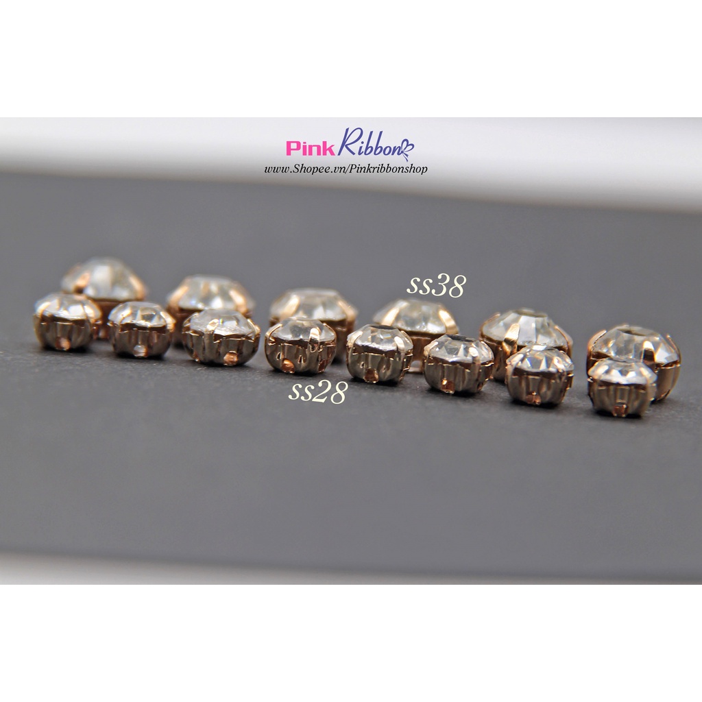TÚI 50 HẠT - Đá trấu đế vàng cao cấp ss28-ss38