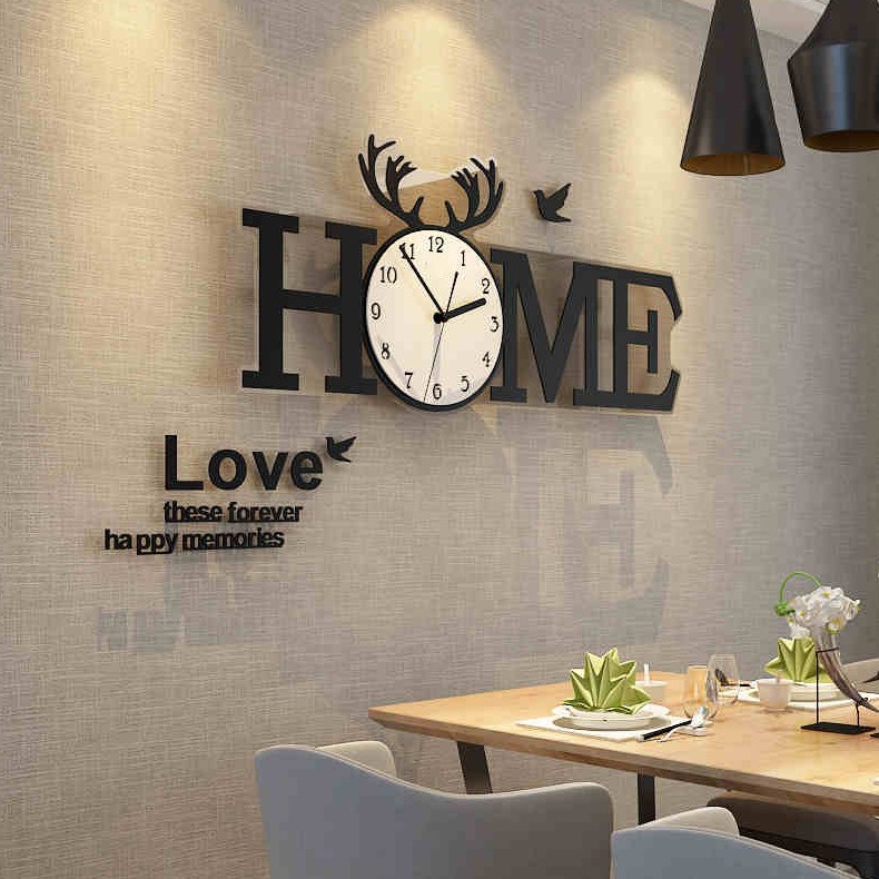 Đồng hồ treo tường hiện đại CL014 - Home ☘️KHÔNG CẦN KHOAN TƯỜNG ☘️ Trang trí phòng khách ☘️ Kèm pin và bộ kim