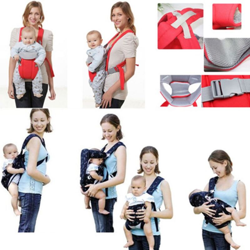 Địu Trẻ Em 4 Tư Thế Chống Gù Lưng / Địu Ngồi Xe Máy An Toàn Cho Bé