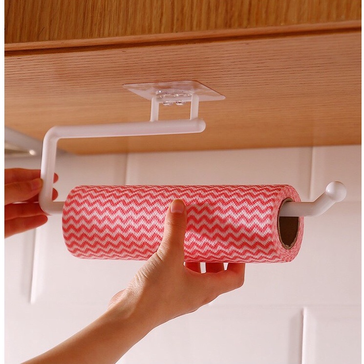 Giá treo giấy cuộn, khăn lau gắn tường nhà bếp tiện lợi