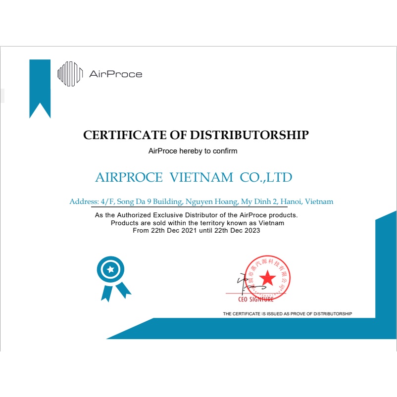 Máy Lọc Không Khí The SmartVent, Máy Cung Cấp Khí Tươi Airproce/AC 160,260,360,500 Diện tích 40m2-200m2