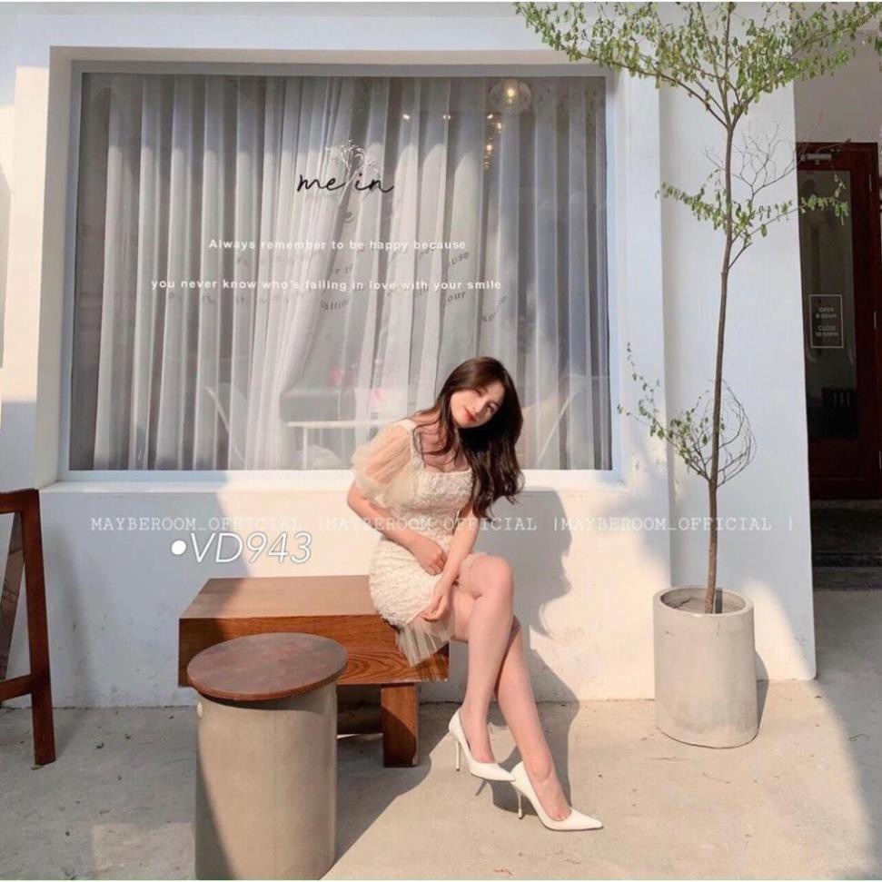 💝 FREESHIP 💝 Đầm Dự Tiệc 💖ĐẦM HOA NỔI TAY VOAN PHỐI TÀ LƯỚI💋💋 VD943 [Mẫu Mới Hè 2021]