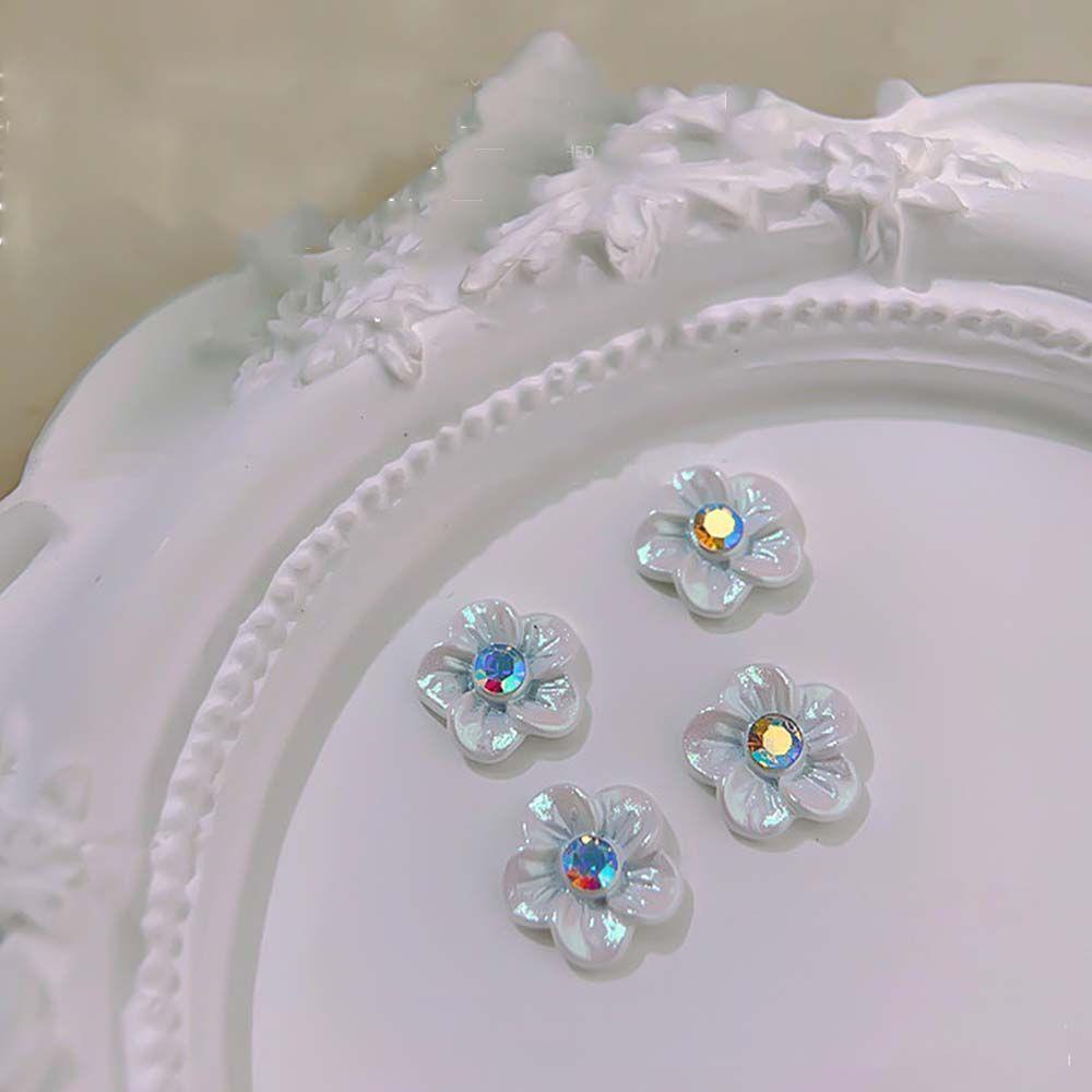 Phụ Kiện Trang Trí Móng Tay Hình Hoa Ba Cánh Bằng Hợp Kim Phong Cách Baroque DIY