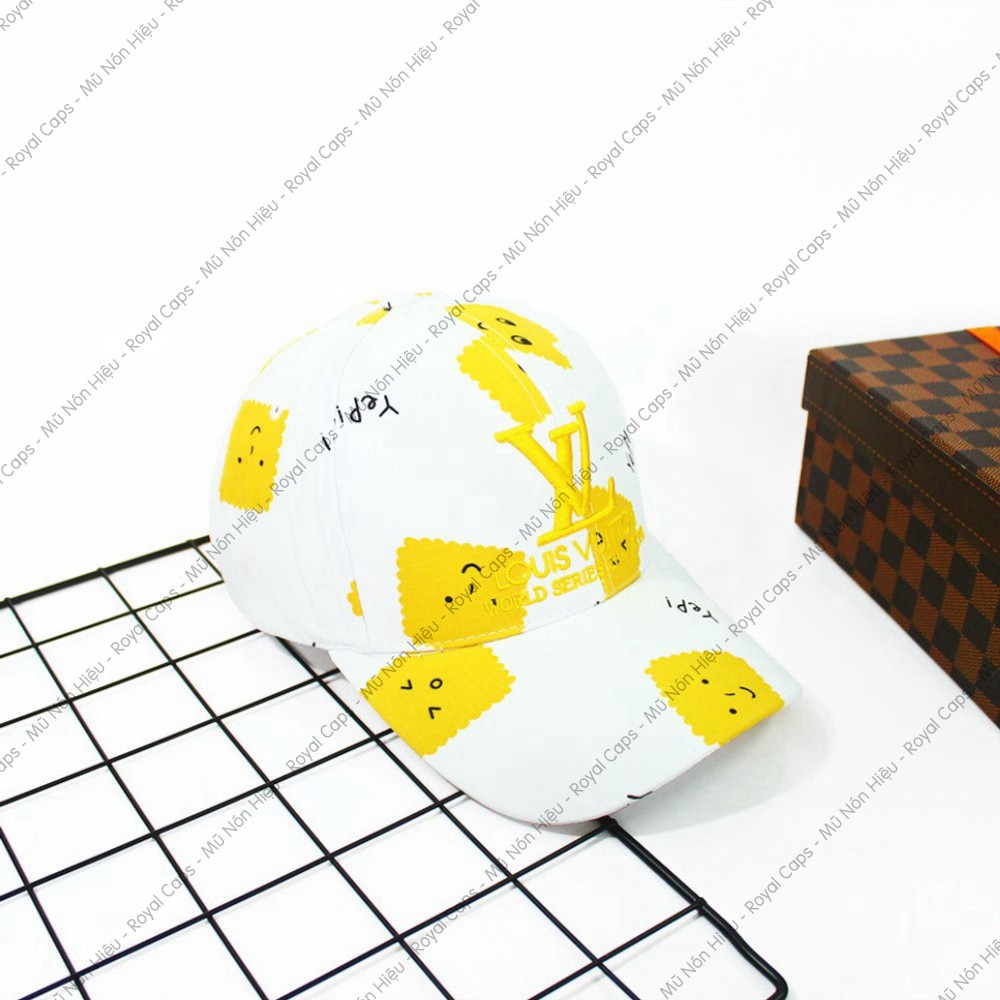 Mũ Lưỡi Trai Nón Lưỡi Trai Nam Nữ Cute Trắng Vải Kaki Cotton Hàn lv louis vuitton Nón Kết - Royal Caps