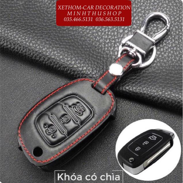 Bao da chìa khoá gập i10 - khoá có chìa