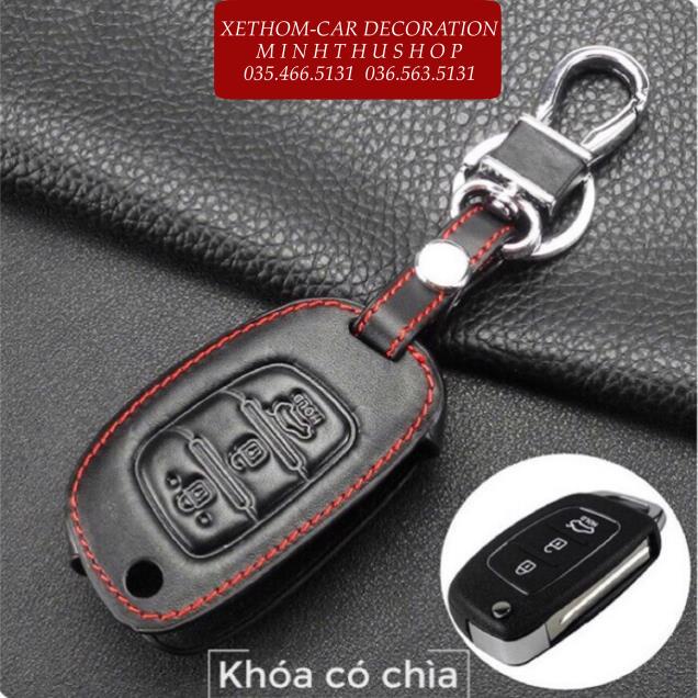 Bao da chìa khoá gập i10 - khoá có chìa