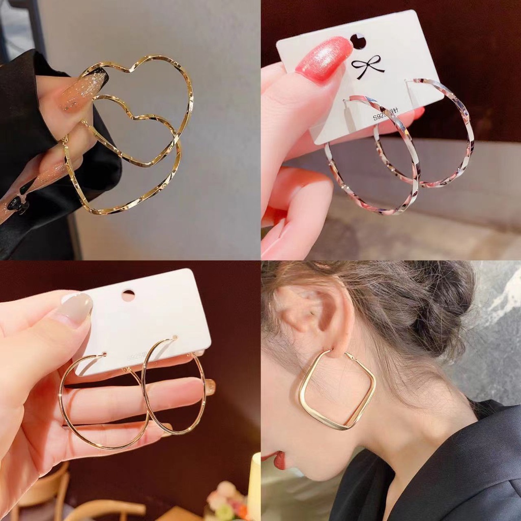 1 Đôi Bông Tai Hàn Quốc Lớn Phụ Kiện Thời Trang Cho Nữ HAA006