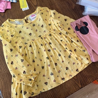 Set Minnie vàng bé gái