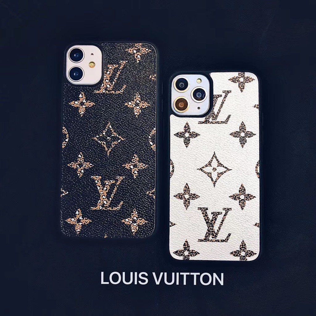 Ốp Điện Thoại Da Louis Vuitton Cao Cấp In Họa Tiết Da Báo Sang Trọng Cho iPhone11 iX XR