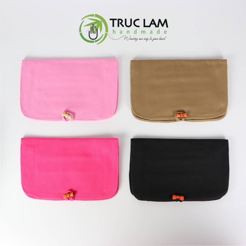 Ví Nữ Cầm Tay Thêu Họa Tiết Chữ Cái F L H Z E Phối Màu Cực Đẹp - Trúc Lâm Handmade