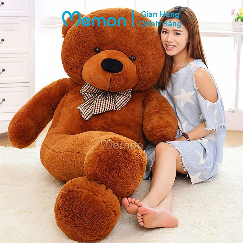 [Mã LIFEM1 giảm 50k đơn 99k] Gấu Bông Teddy Nâu Nhập Size Khổng Lồ Cao Cấp Memon