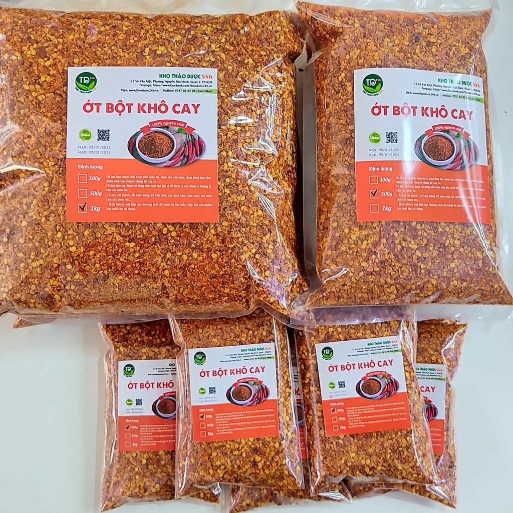 Ớt khô cánh nhỏ siêu cay dùng làm kim chi – 100g