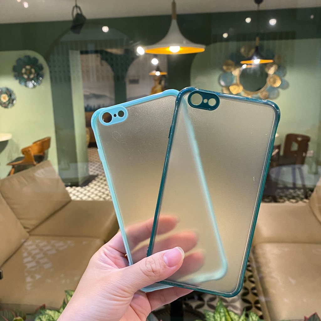 Ốp Iphone nền lì viền cầu vồng dành cho IP 6/6s/7/8/Plus/X/Xsmax/11/11pro/11promax( Ốp cứng) | BigBuy360 - bigbuy360.vn