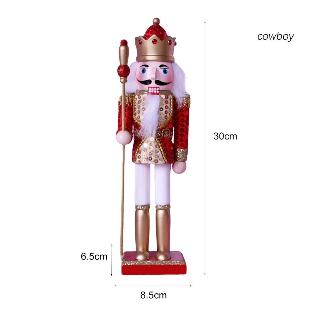 (Cao Bồi) Đồ Chơi Con Rối Hạt Dẻ Mini Truyền Thống Trang Trí Nhà Cửa Chủ Đề Giáng Sinh