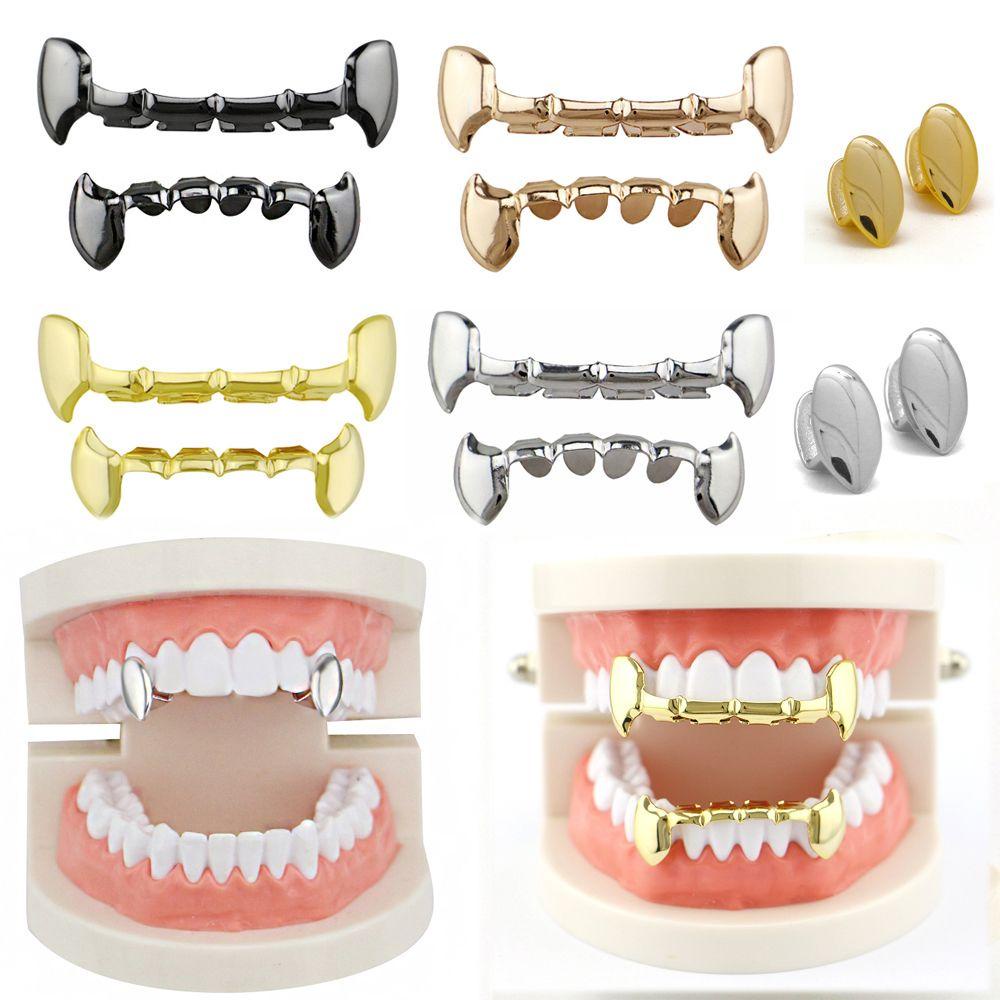 FORBETTER Vỉ Nướng Răng Có Thể Tháo Rời Màu Sắc Bạc Hóa Trang Nhân Vật Dracula