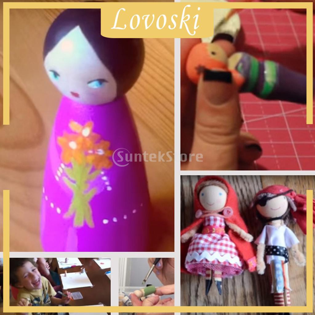 [Lovoski] Set 20 Búp Bê Gỗ Chưa Hoàn Thành