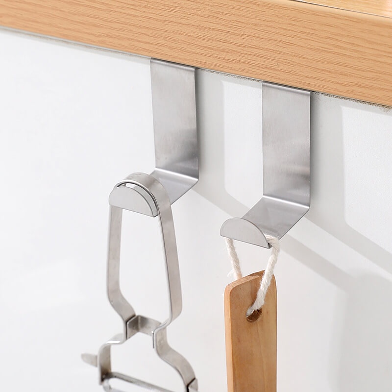 Móc Treo Gắn Cánh Cửa Tủ INOX 304 Treo Đồ Phòng Bếp Đa Năng Gắn Tủ Tiện Lợi