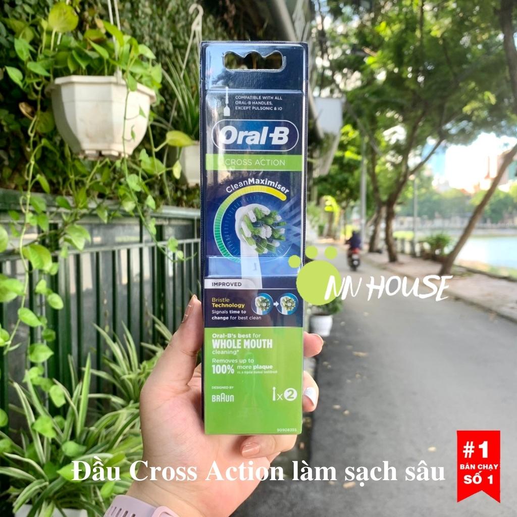 Bàn chải điện Oral b pro Starter Pack Braun vệ sinh răng miệng tặng 2 đầu bàn chải điện sensitive, cross action,phụ kiện