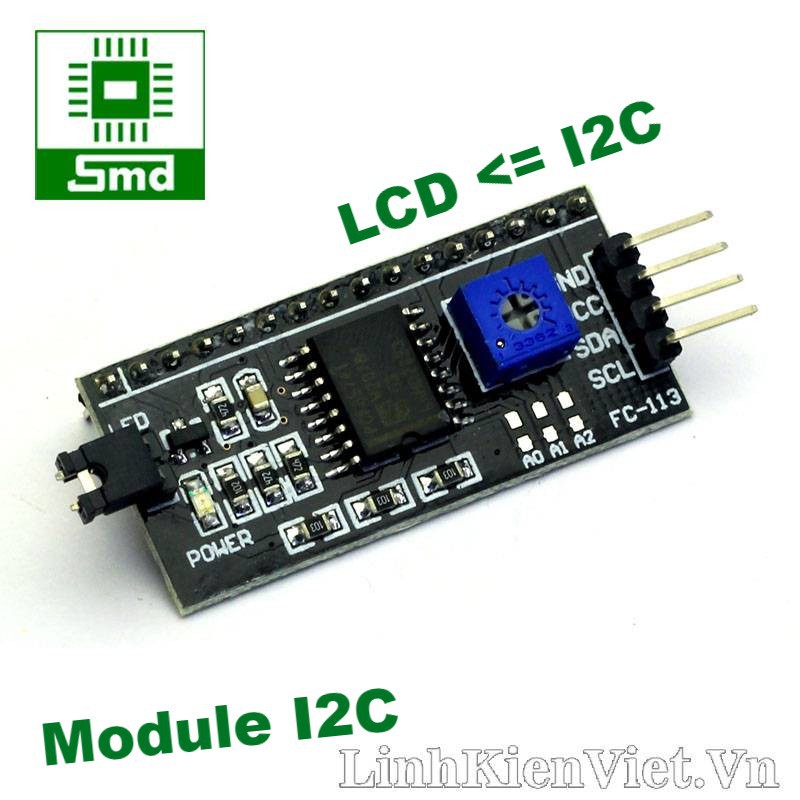 Mô đun I2C Module Chuyển Đổi cho LCD1602 và LCD2004