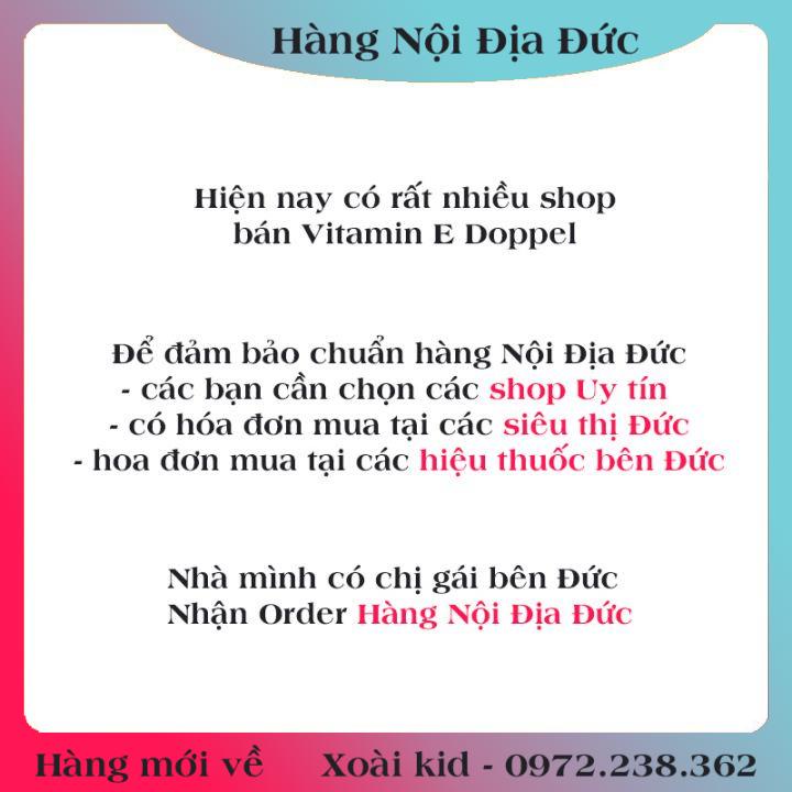 [auth] Viên uống Doppelherz Aktiv Vitamin E 600N của Đức, 40 viên -Nội địa Đức Đủ Bill [Hot]