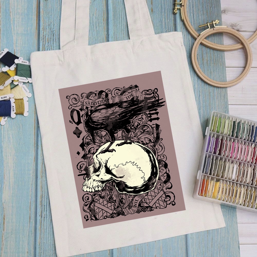 Túi vải túi Tote ART WORK PRO 2 - Mẫu 9 vải canvas dày đẹp cho nữ có khóa miệng đi học đi chơi. In hình theo yêu cầu