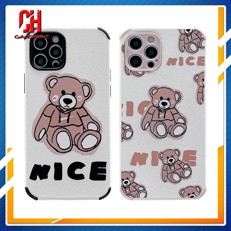 Ốp Điện Thoại Da Hình Gấu Cho VIVO Y53 Y51 2020 Y72 Y12 Y30 Y31 Y91C V19 Y91 Y20 Y12S Y17 Y93 Y50 Y20S Y51A Y30i Y12i Y15 Y95 Y11 Y20i Y90 Y91i