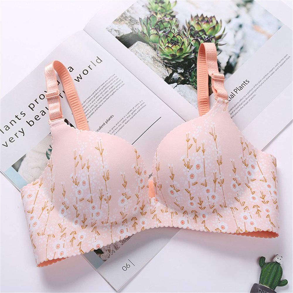 Áo lót không gọng không đường may nâng ngực in hoa MIHAN1 dành cho nữ