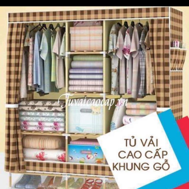 Tủ vải khung gỗ loại cao cấp