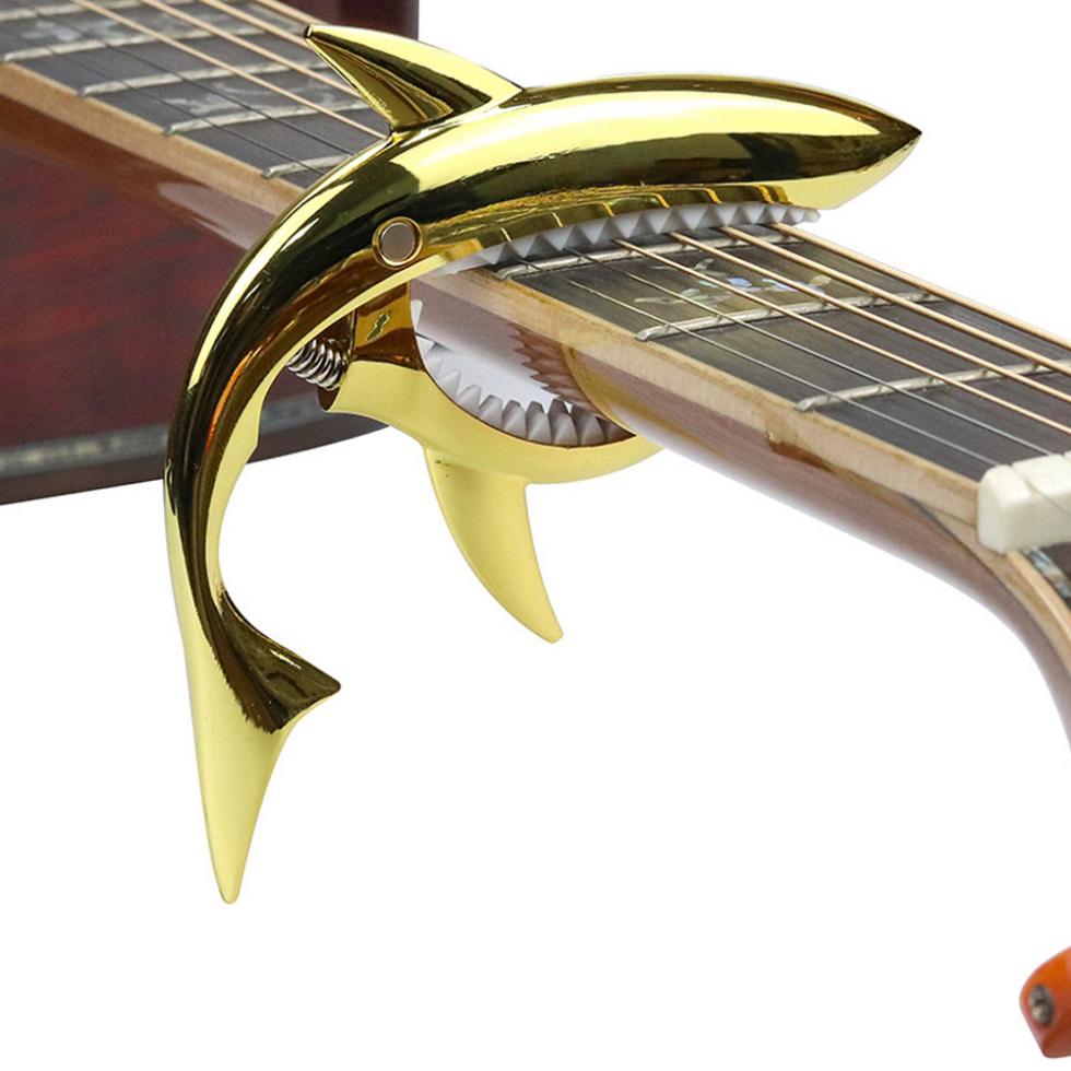 Capo kẹp điều chỉnh tông đàn guitar hình cá mập bằng hợp kim kẽm tiện dụng