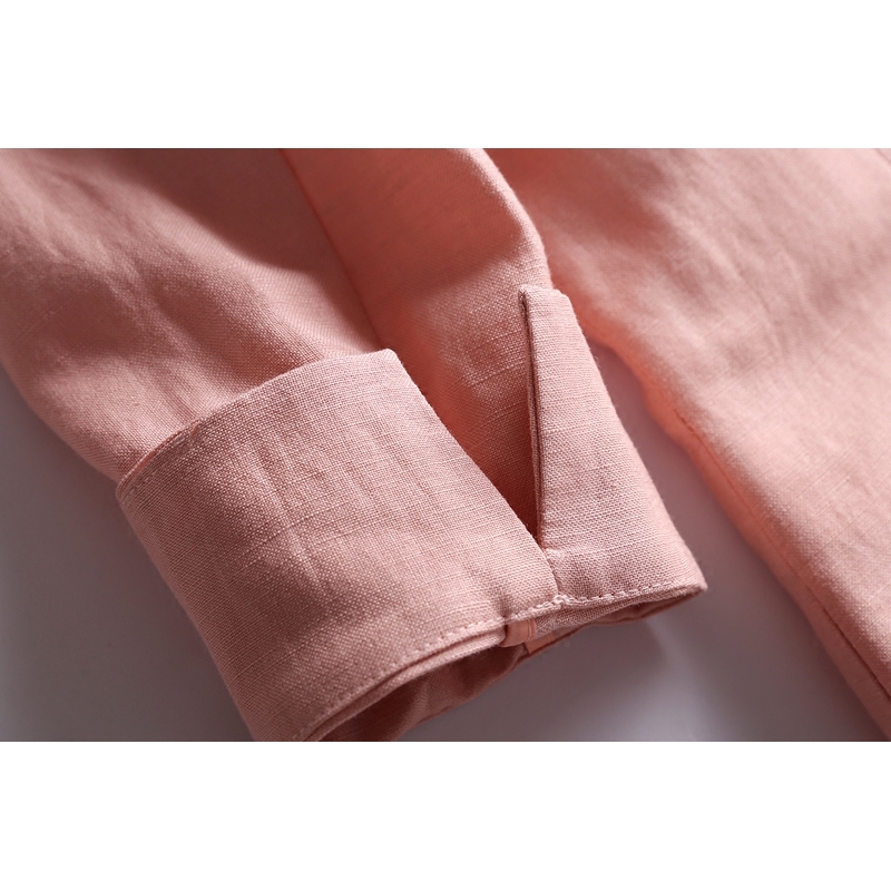 [Sẵn] Áo Blazer Hồng Tay Lửng Linen Cotton 2022 | BigBuy360 - bigbuy360.vn