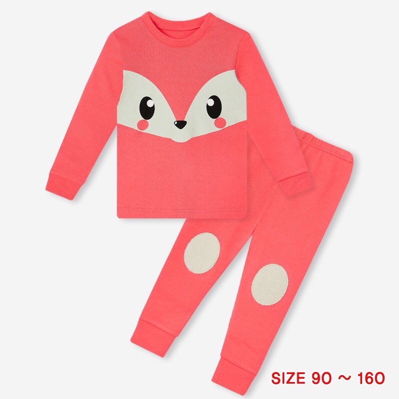Đồ bộ quần áo dài tay bé gái dáng ôm thun cotton mẫu Sóc năm 2022 rất xinh của hãng Unifriend Hàn Quốc mã UND09