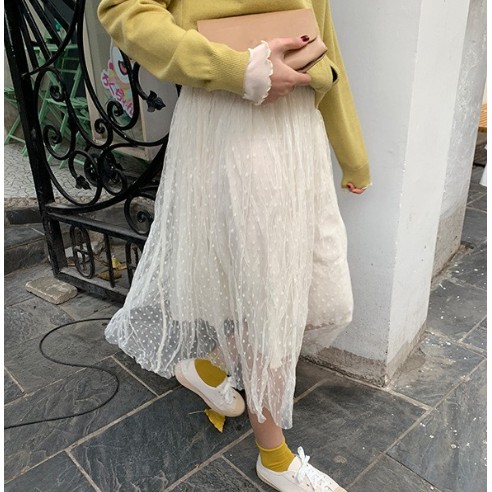 Chân váy ulzzang chấm bi 40-90kg